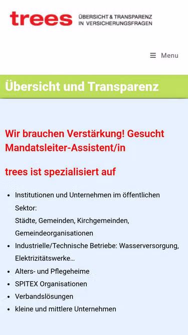 Screenshot of trees.ch
