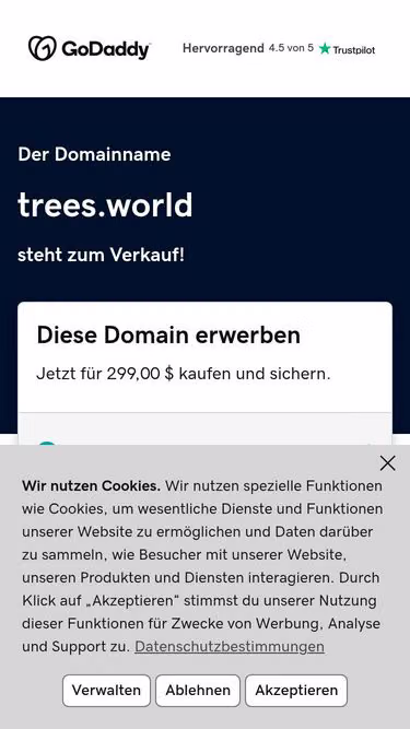 Screenshot of trees.world