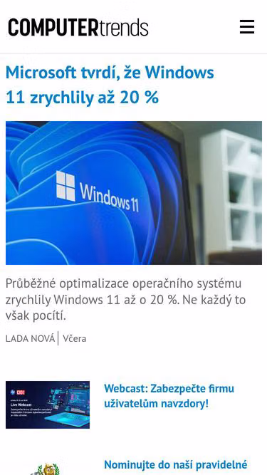 Screenshot of trends.cz