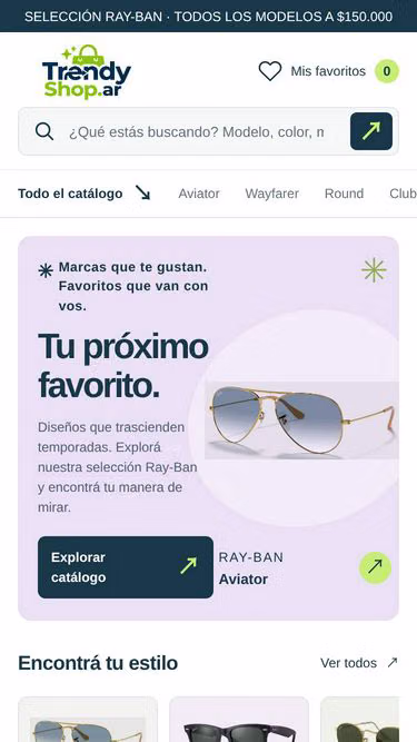 Screenshot of trendyshop.ar