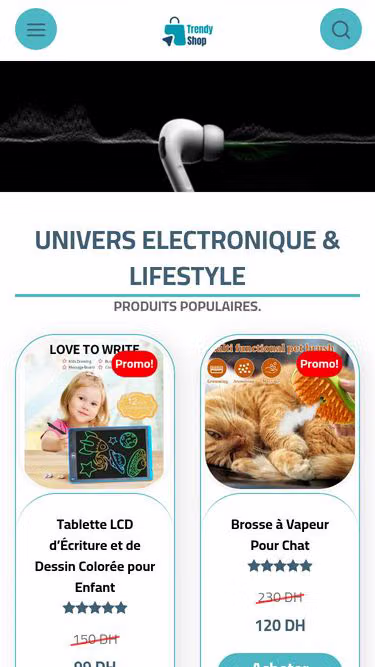 Screenshot of trendyshop.ma