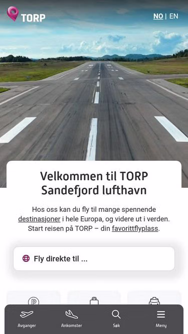 Screenshot of trf.no