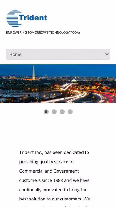 Screenshot of trident.net