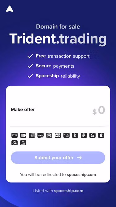 Screenshot of trident.trading