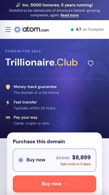 Screenshot of trillionaire.club