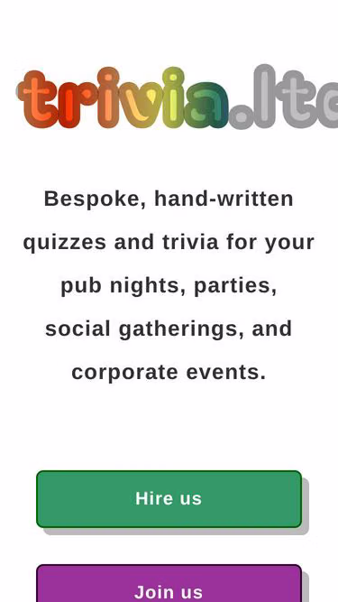 Screenshot of trivia.ltd