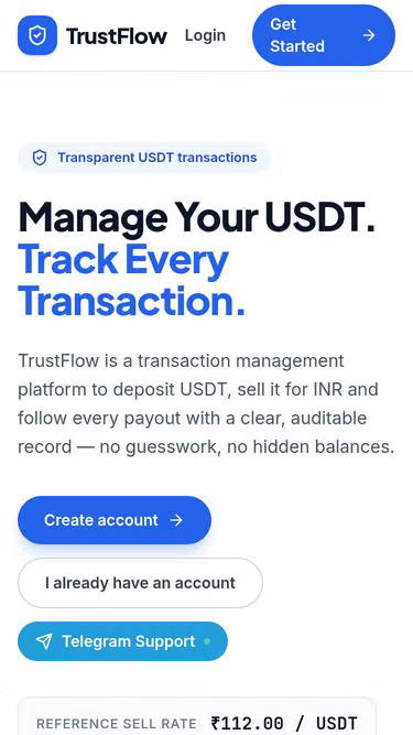 Screenshot of trustflow.co.in
