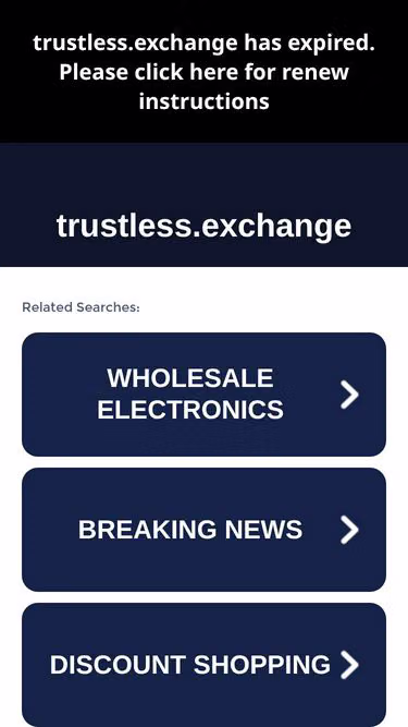 Screenshot of trustless.exchange