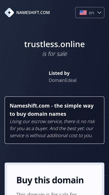 Screenshot of trustless.online