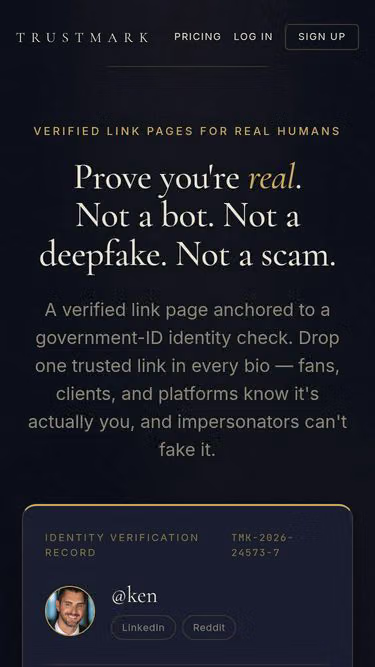 Screenshot of trustmark.app