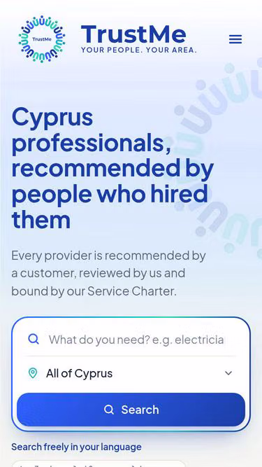 Screenshot of trustme.cy