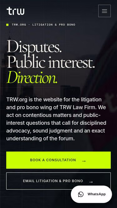 Screenshot of trw.org