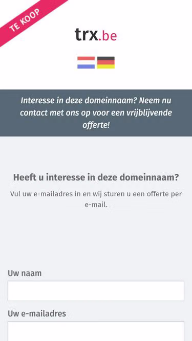 Screenshot of trx.be