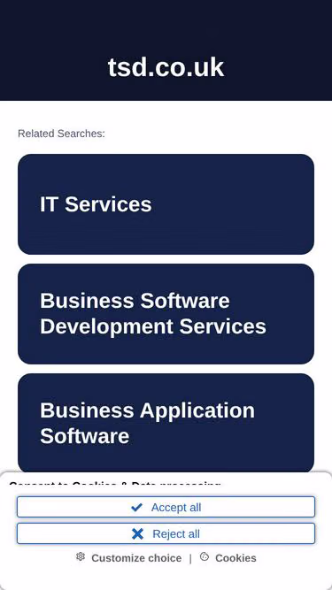 Screenshot of tsd.co.uk