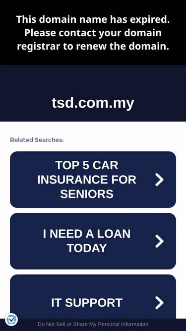 Screenshot of tsd.com.my