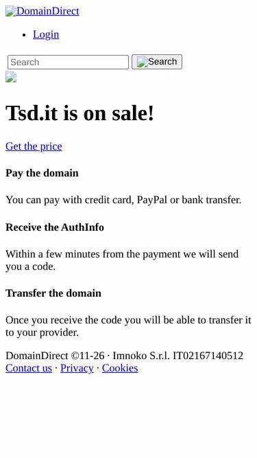 Screenshot of tsd.it