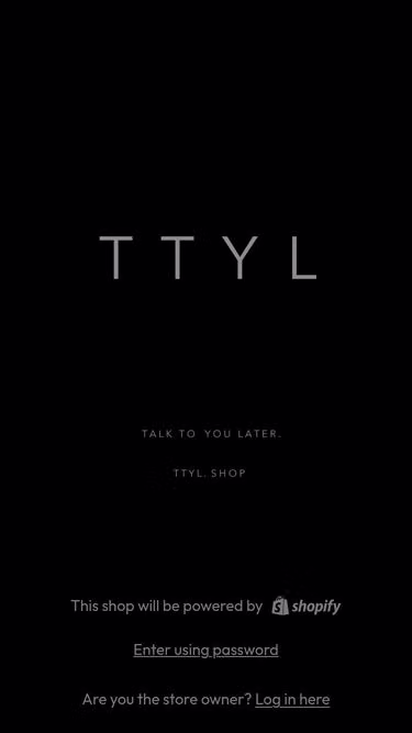 Screenshot of ttyl.shop