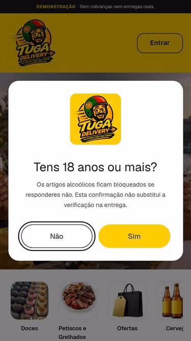 Screenshot of tuga.delivery
