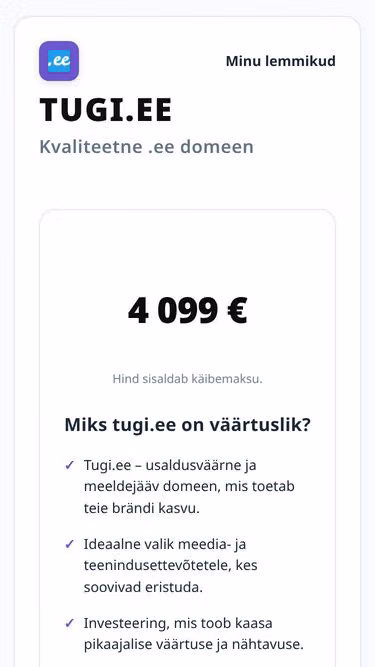 Screenshot of tugi.ee