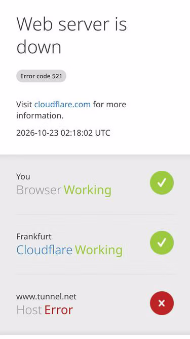 Screenshot of tunnel.net
