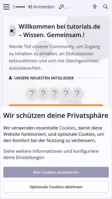 Screenshot of tutorials.de