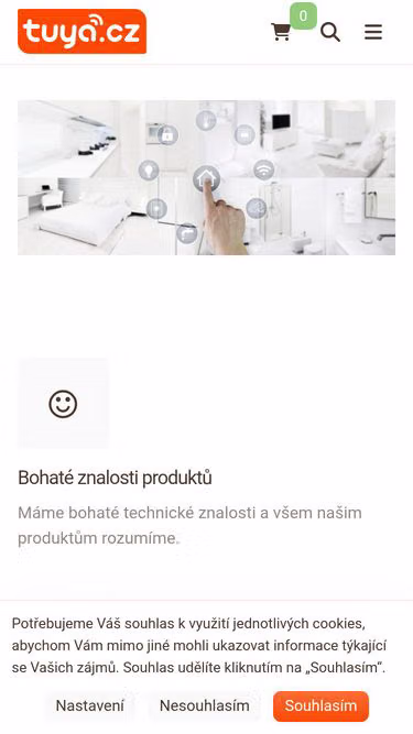 Screenshot of tuya.cz