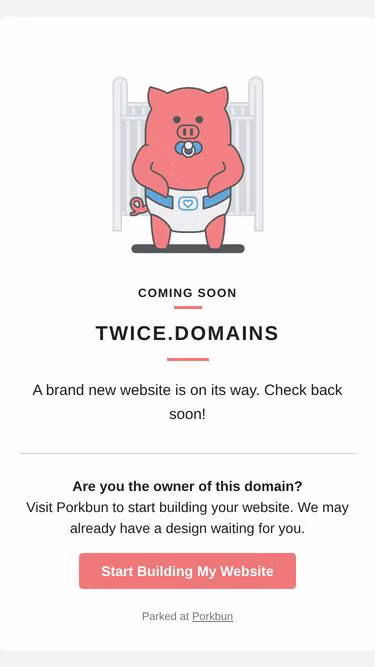 Screenshot of twice.domains