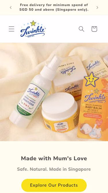 Screenshot of twinkle.com.sg