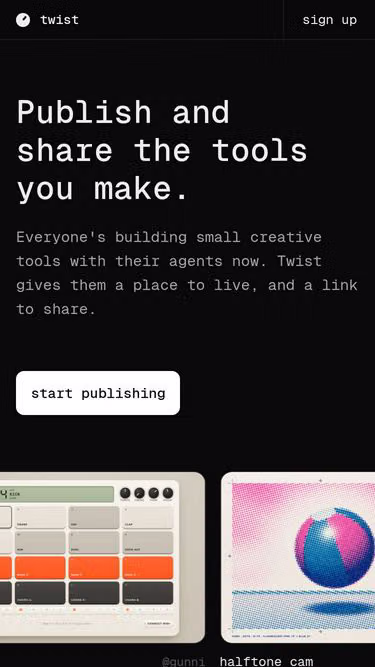 Screenshot of twist.tools
