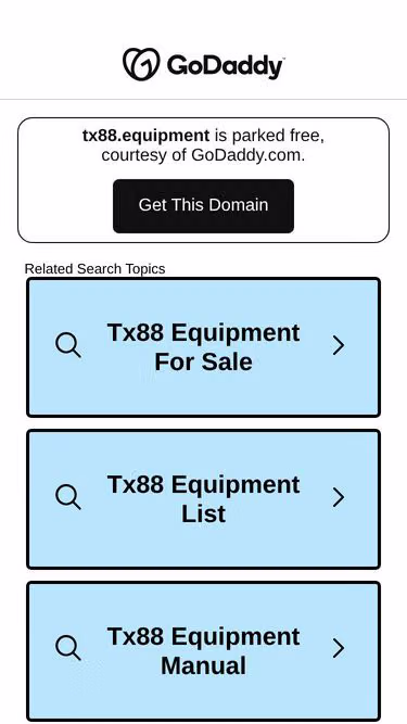 Screenshot of tx88.equipment