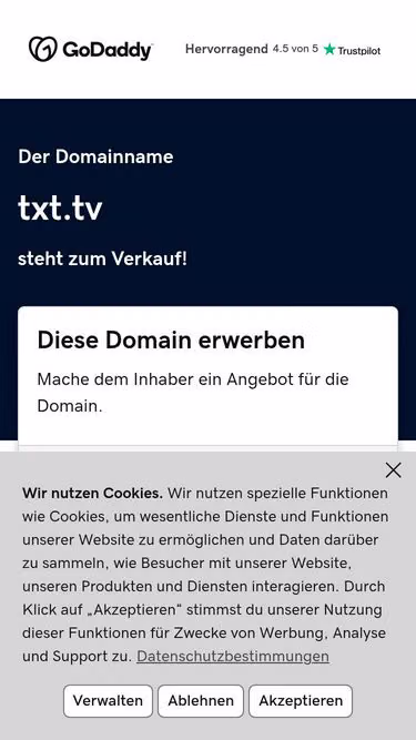Screenshot of txt.tv