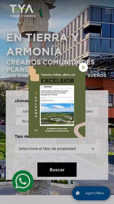 Screenshot of tya.mx