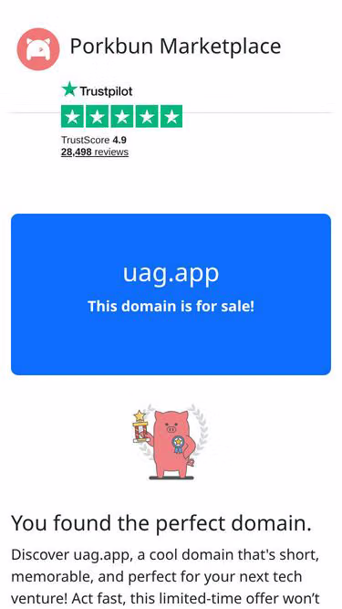 Screenshot of uag.app
