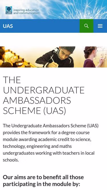 Screenshot of uas.ac.uk