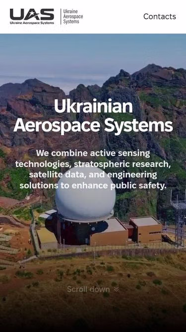 Screenshot of uas.space