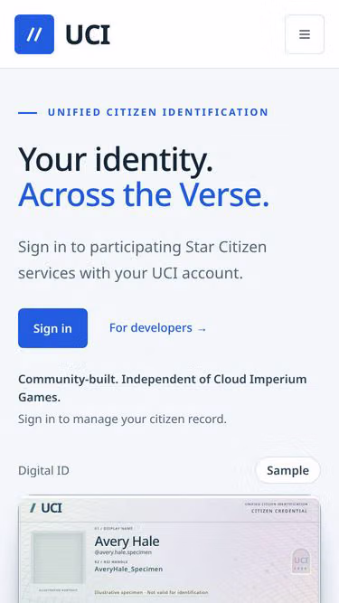Screenshot of uci.space