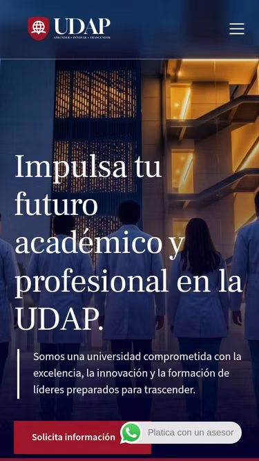 Screenshot of udap.mx