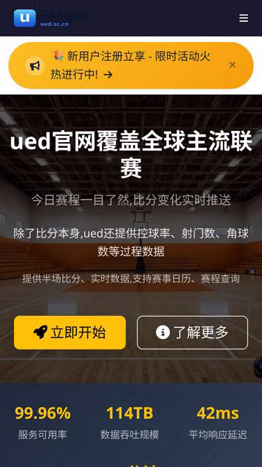 Screenshot of ued.sc.cn