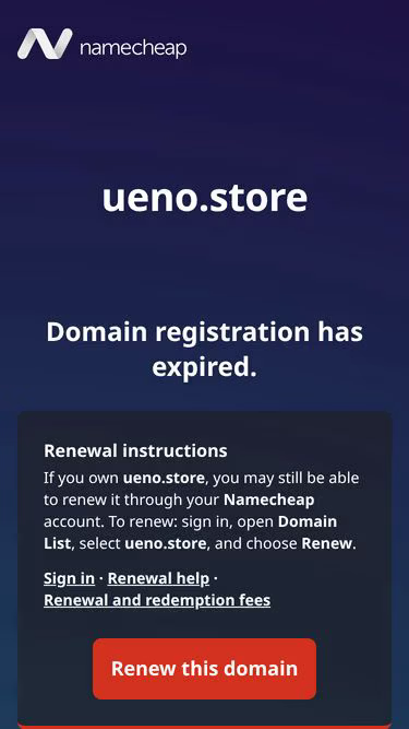 Screenshot of ueno.store