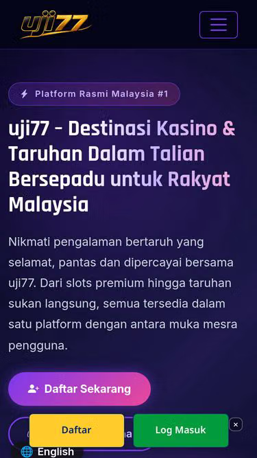 Screenshot of uji77.vin