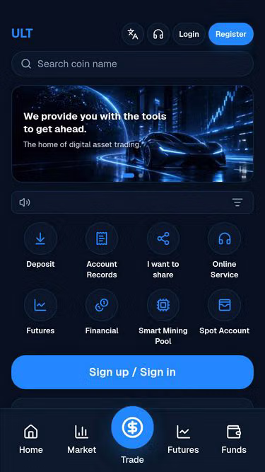 Screenshot of ult.markets