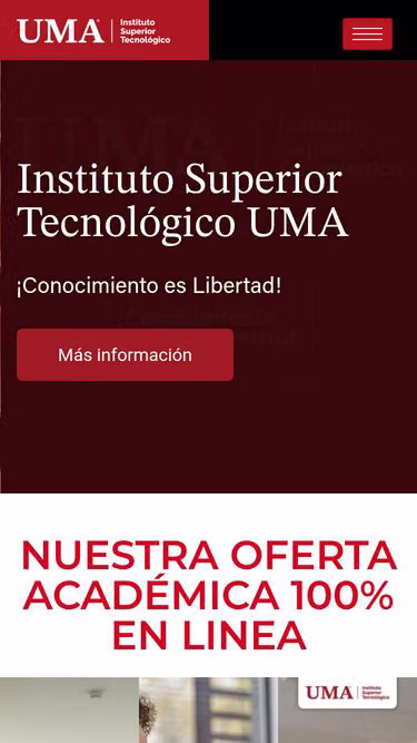 Screenshot of uma.edu.ec