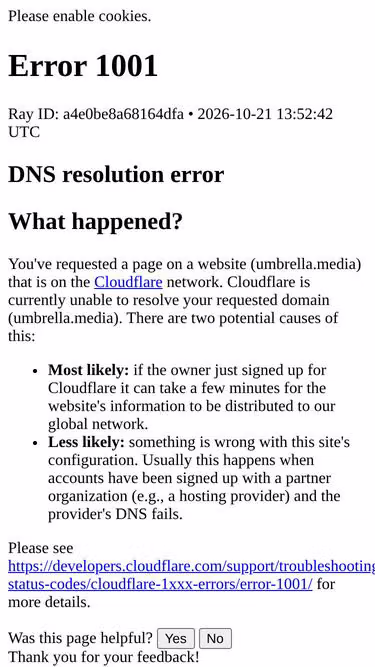 Screenshot of umbrella.media