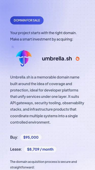 Screenshot of umbrella.sh