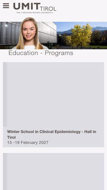 Screenshot of umit.tirol