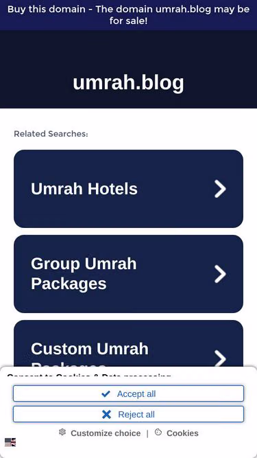 Screenshot of umrah.blog