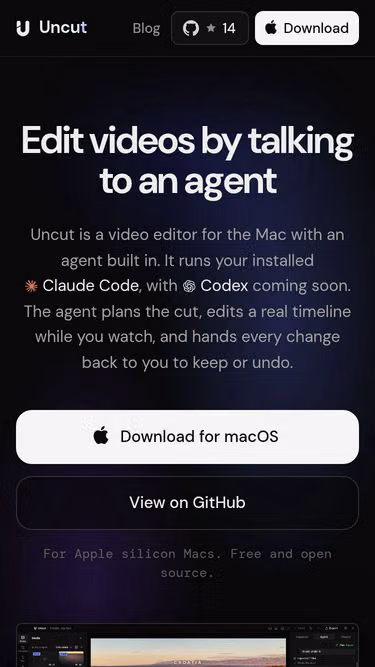 Screenshot of uncut.video