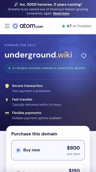 Screenshot of underground.wiki