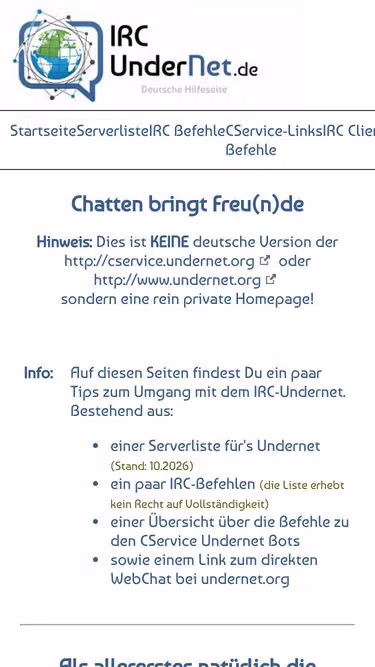 Screenshot of undernet.de