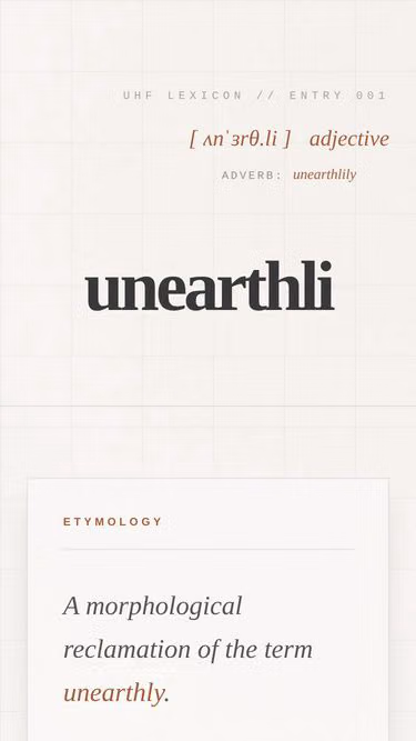 Screenshot of unearth.li